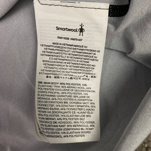 Smartwool Everyday Button Down Shirt Men's Large Black Horizon Print Merino Wool - Picture 6 of 10